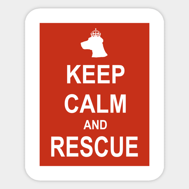 Keep Calm and Rescue (Dogs) Sticker by Naves